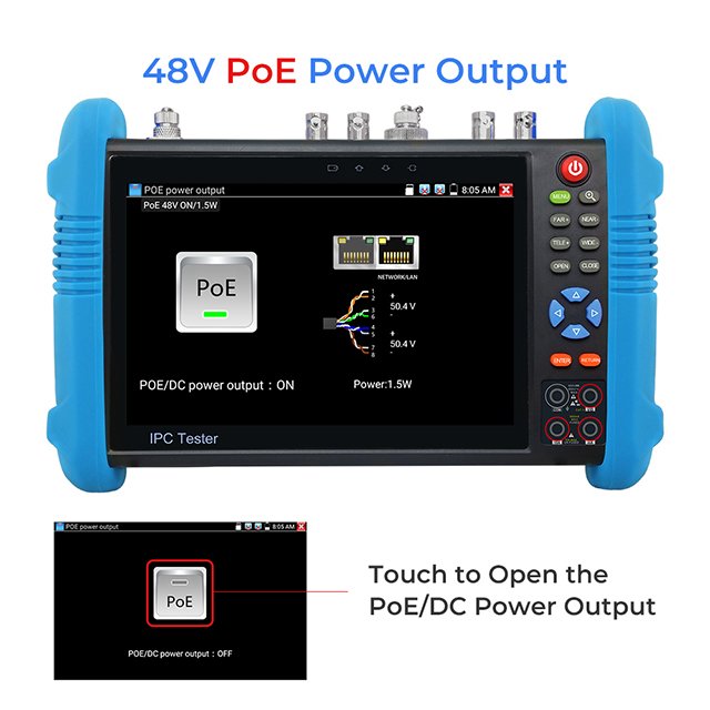Factory price Dropshipping cctv testers 8MP CVI TVI IP multimeter optical power all in one analog ipc tester