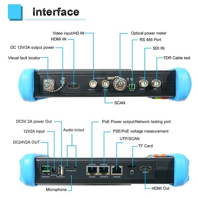 Factory price Dropshipping cctv testers 8MP CVI TVI IP multimeter optical power all in one analog ipc tester