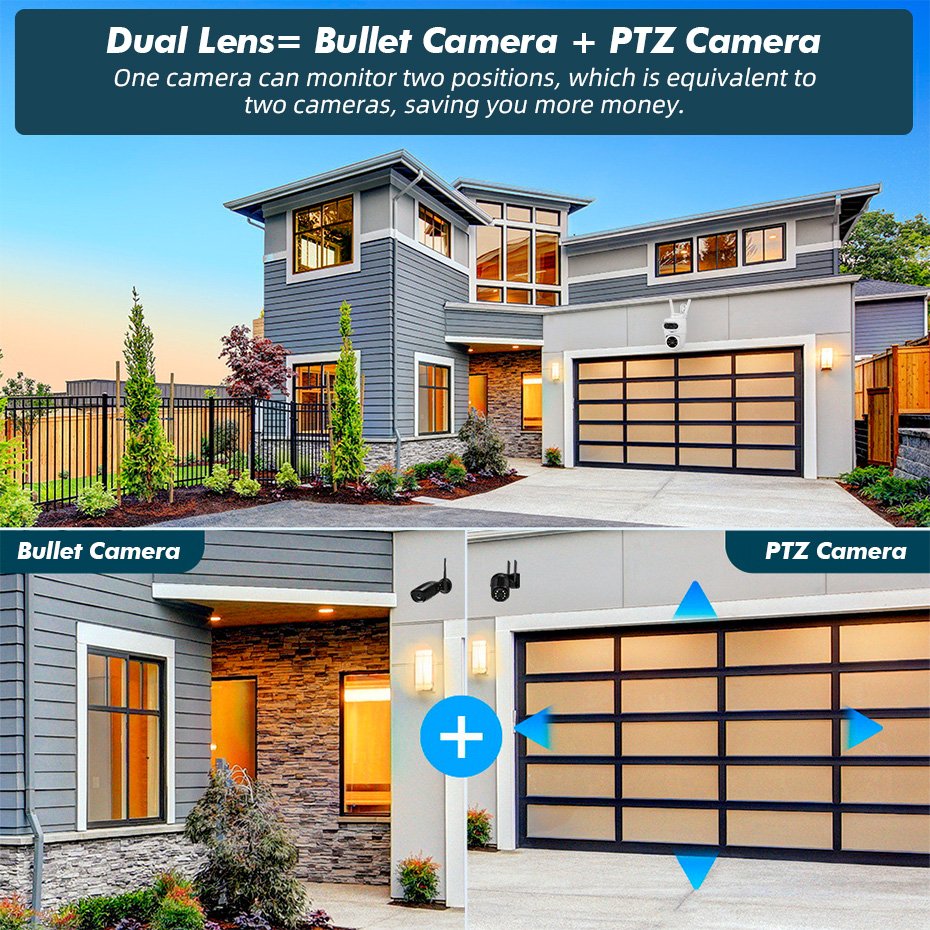 KERUI Tuya Security Camera 10MP Home Security WIFI PTZ Camera Motion Tracking APP Control Wireless Network Surveillance Camera