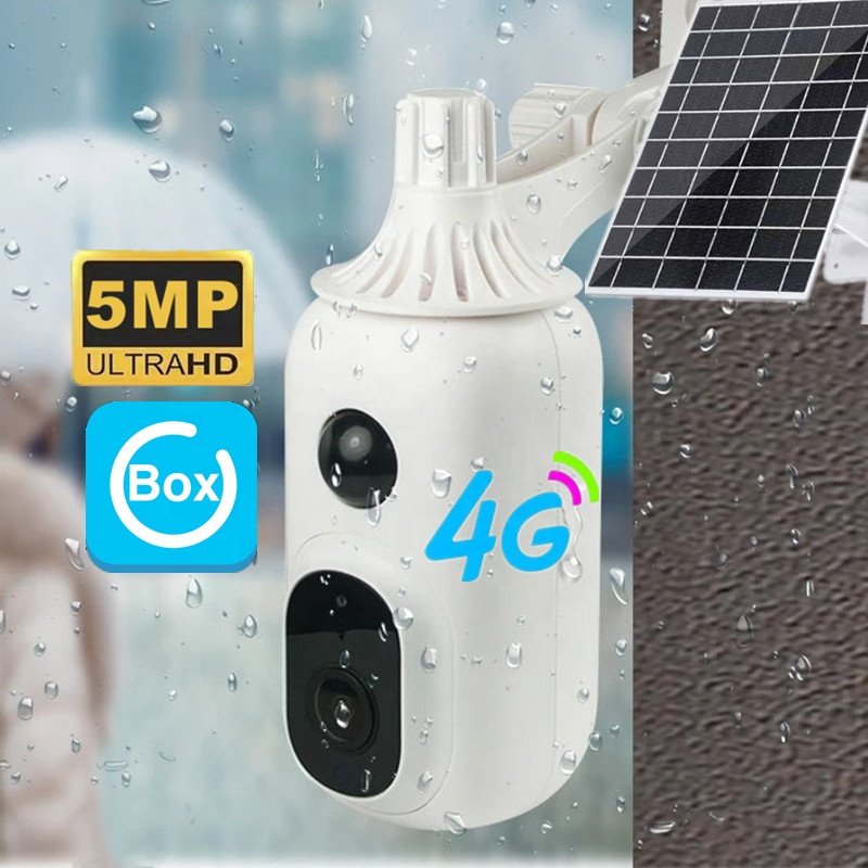 Ubox HD 1080P 5MP outdoor home 4g sim card solar mini PTZ ip wireless wifi cctv network camera security