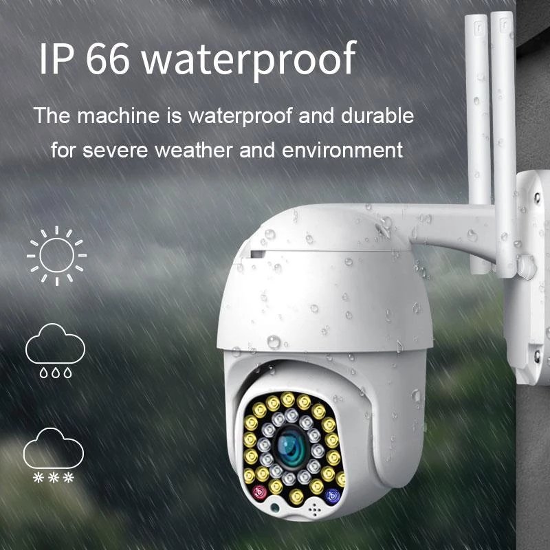 YCC365 1080P HD Security Cameras Wireless Outdoor PTZ Surveillance Cameras Full Color Night Vision Wifi IP Camera