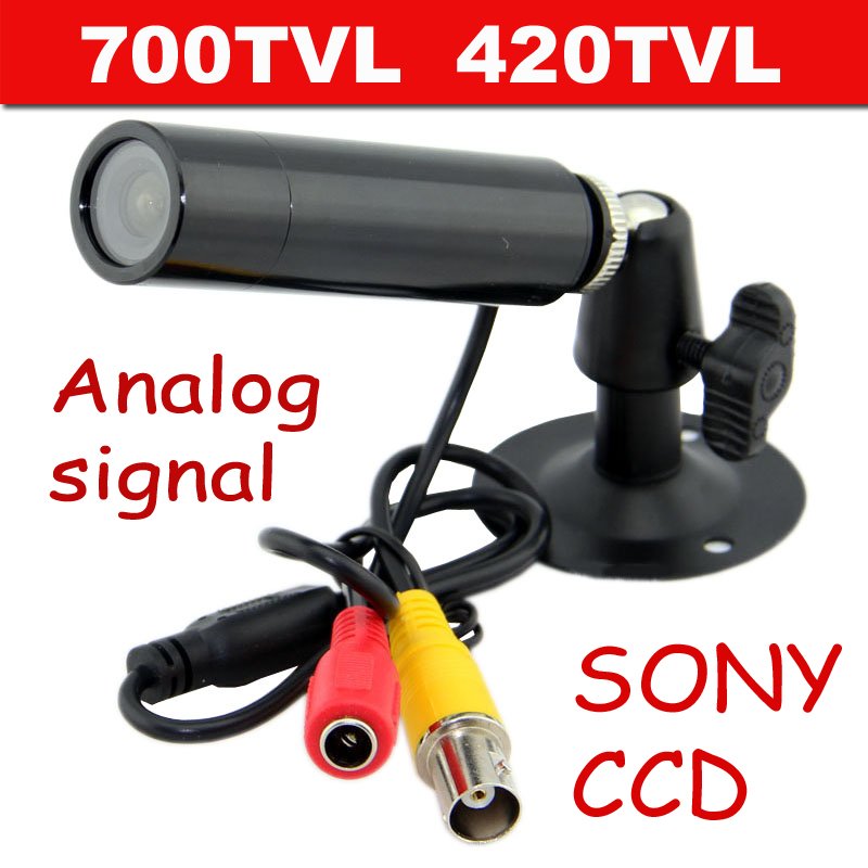 HD 1/3 CCD 700TVL Mini Bullet Security Surveillance Camera 420TVL CMOS 3.6MM 3.7mm Lens Analog CCTV Cameras with Bracket