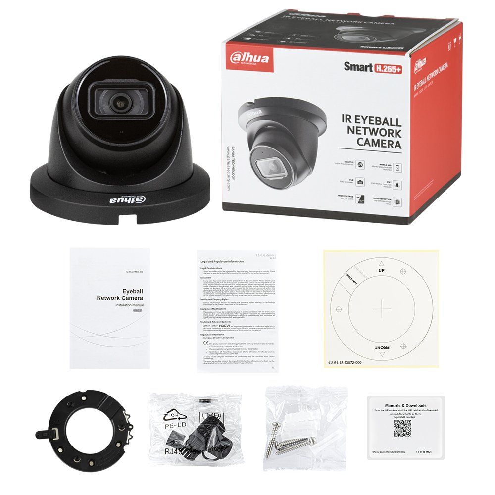 IPC-HDW2431TM-AS-S2 Dahua 4MP Built-in MIC Lite Series In stock WDR IR Mini Eyeball Network Camera CCTV Security Camera