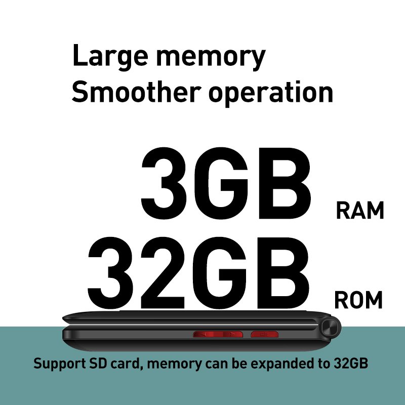 TIQ MINI Q5 Flip US Phone Google Play One-click sos Dual Camera Big button Android Touch Screen Smart Phone