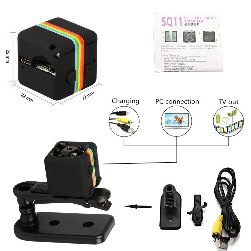 Night Vision Video Voice Recorder SQ11 Mini Camera DV Micro Sport HD 1080P Night Vision Mini Camera