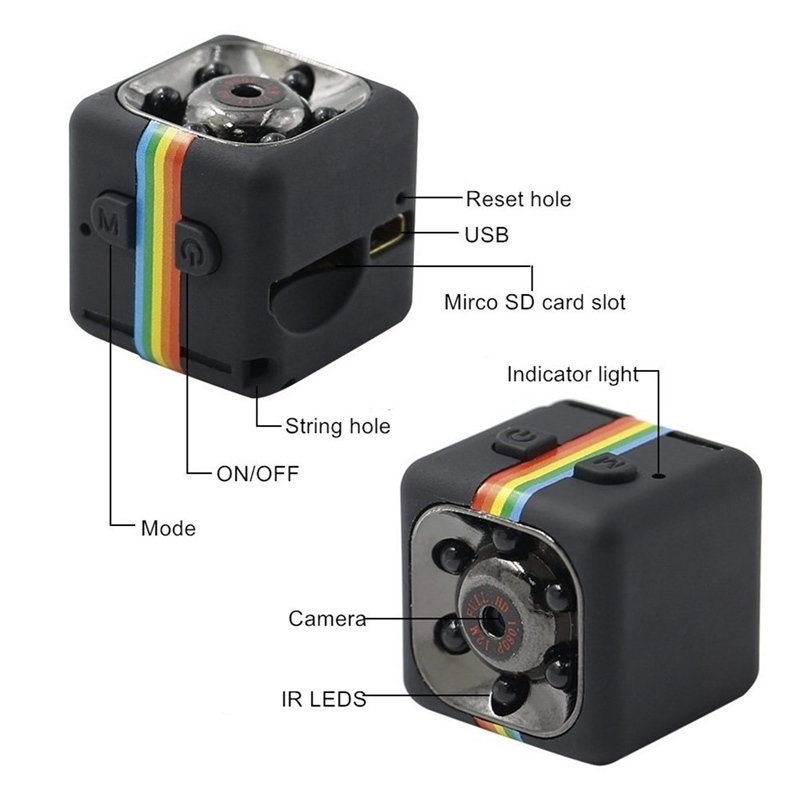 hot selling HD 1080P Wireless Sports DV 24 hours recording Mini Camera SQ11 Camcorder