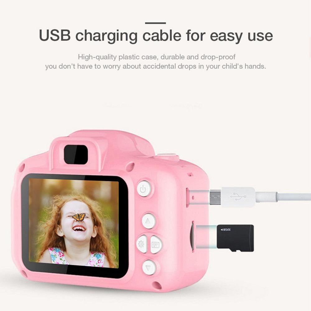 X2 2 Inch HD Screen Children Digital Camera Video Camcorder Toys Mini Cartoon Kids Photo Camera For Child Birthday Gift