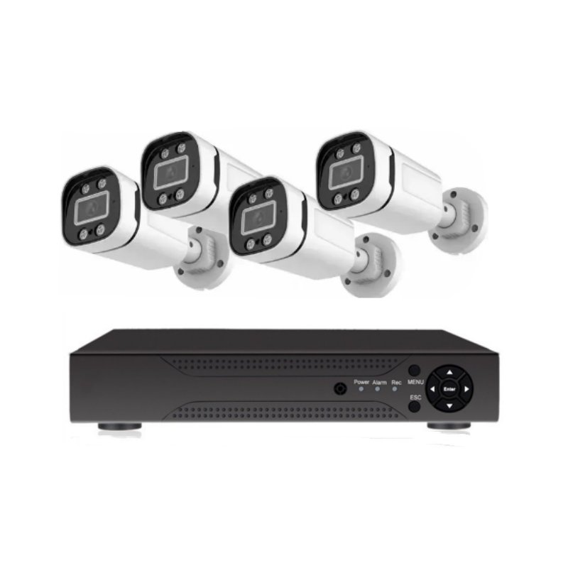 AHD DVR Colorful Night Vision Camera Plastic Full Color Surveillance Systems 4CH 1MP 2MP DVR CCTV Camera System