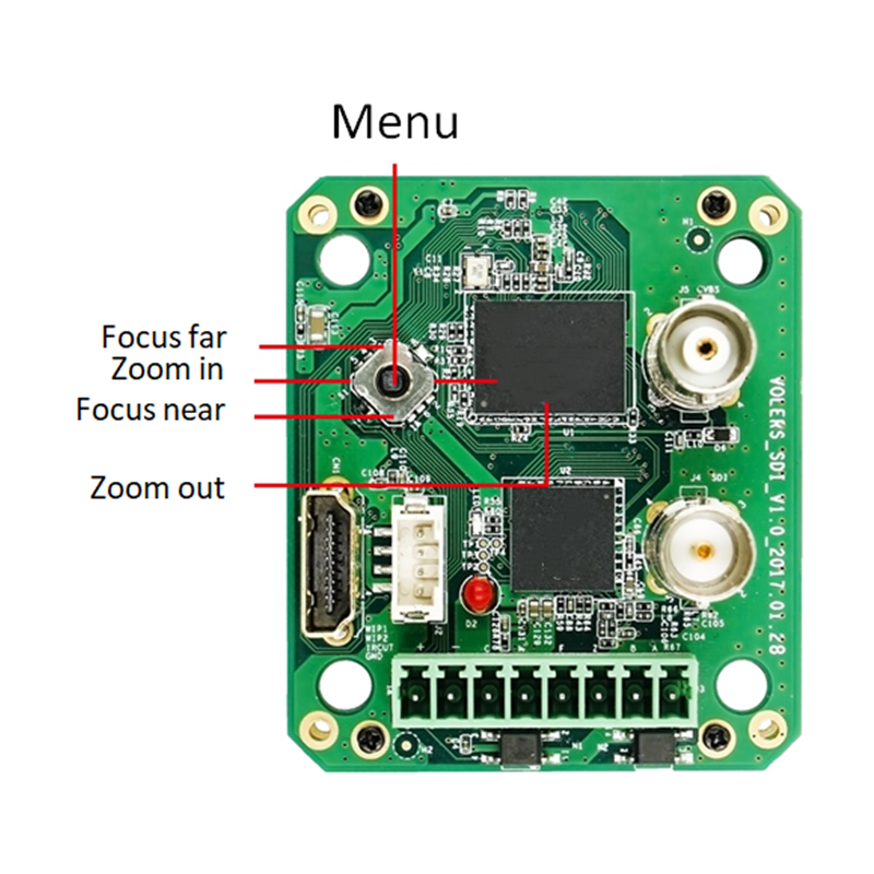 Digital Zoom Camera Used 3-in-1 Board Convert LVDS to CVBS/3G-SDI Tail Board