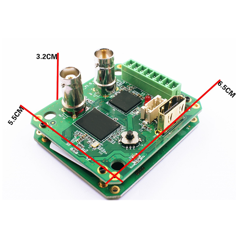 Digital Zoom Camera Used 3-in-1 Board Convert LVDS to CVBS/3G-SDI Tail Board