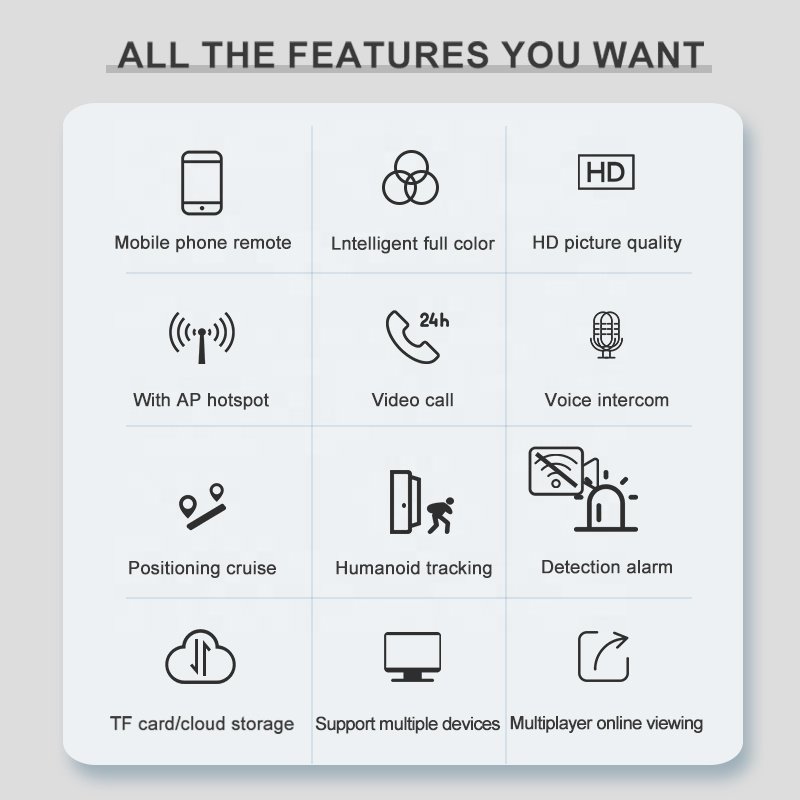 3MP 4K dual light source night vision dual picture wireless WIFI network 360 surveillance camera E27 light bulb camera