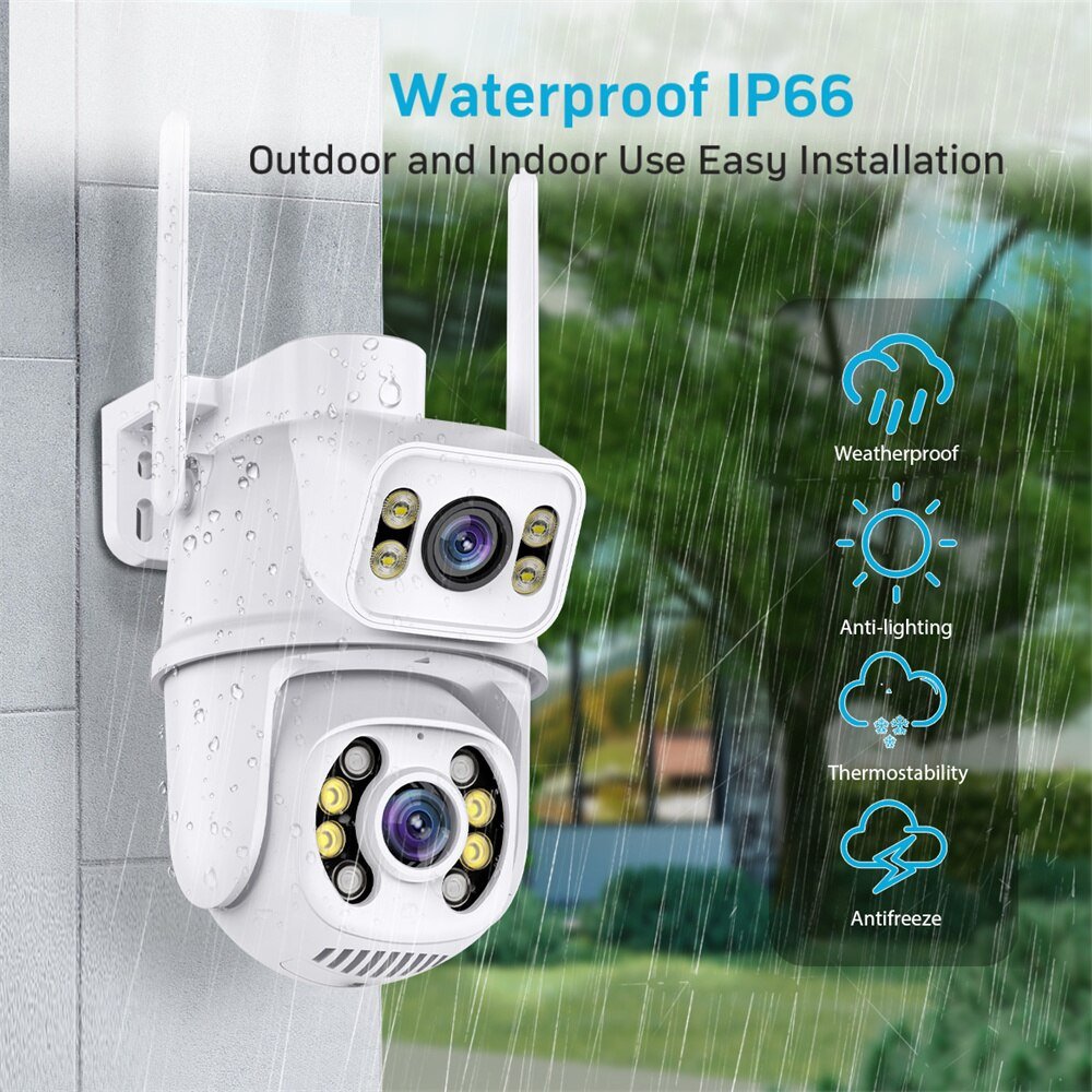 Home Smart Wireless Light Ip Hd 360 Degree Surveillance Ptz Security Wifi Cctv Network Camera