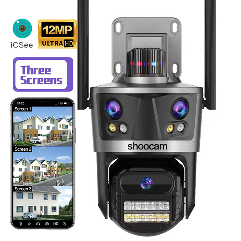 2024 New Icsee 6k Outdoor Wireless Security Cctv Camera 10x Optical Zoom Motion Detection Ptz Built-In Alarm Ip Camera
