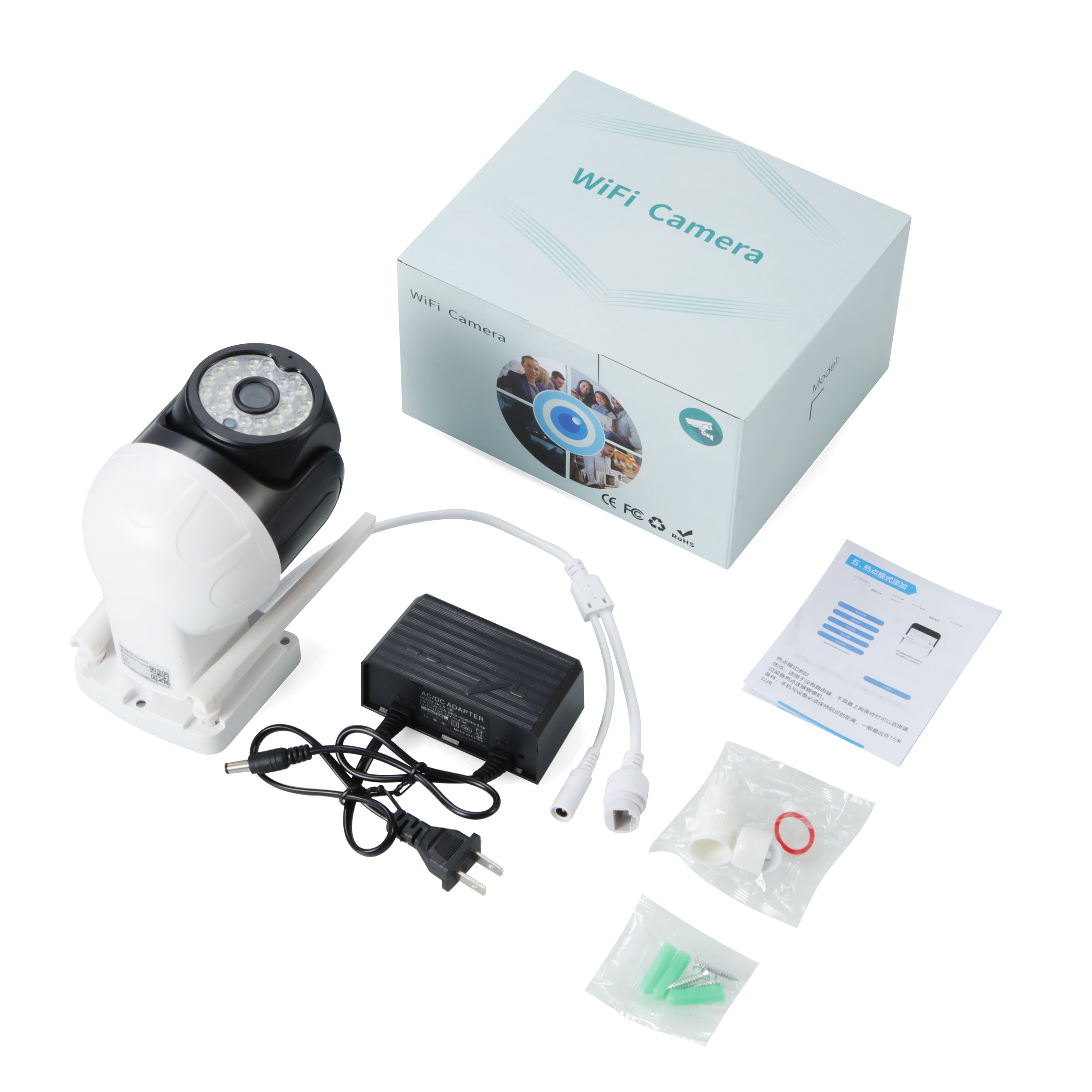 wireless 2MP WiFi P2P network mini PTZ IP camera