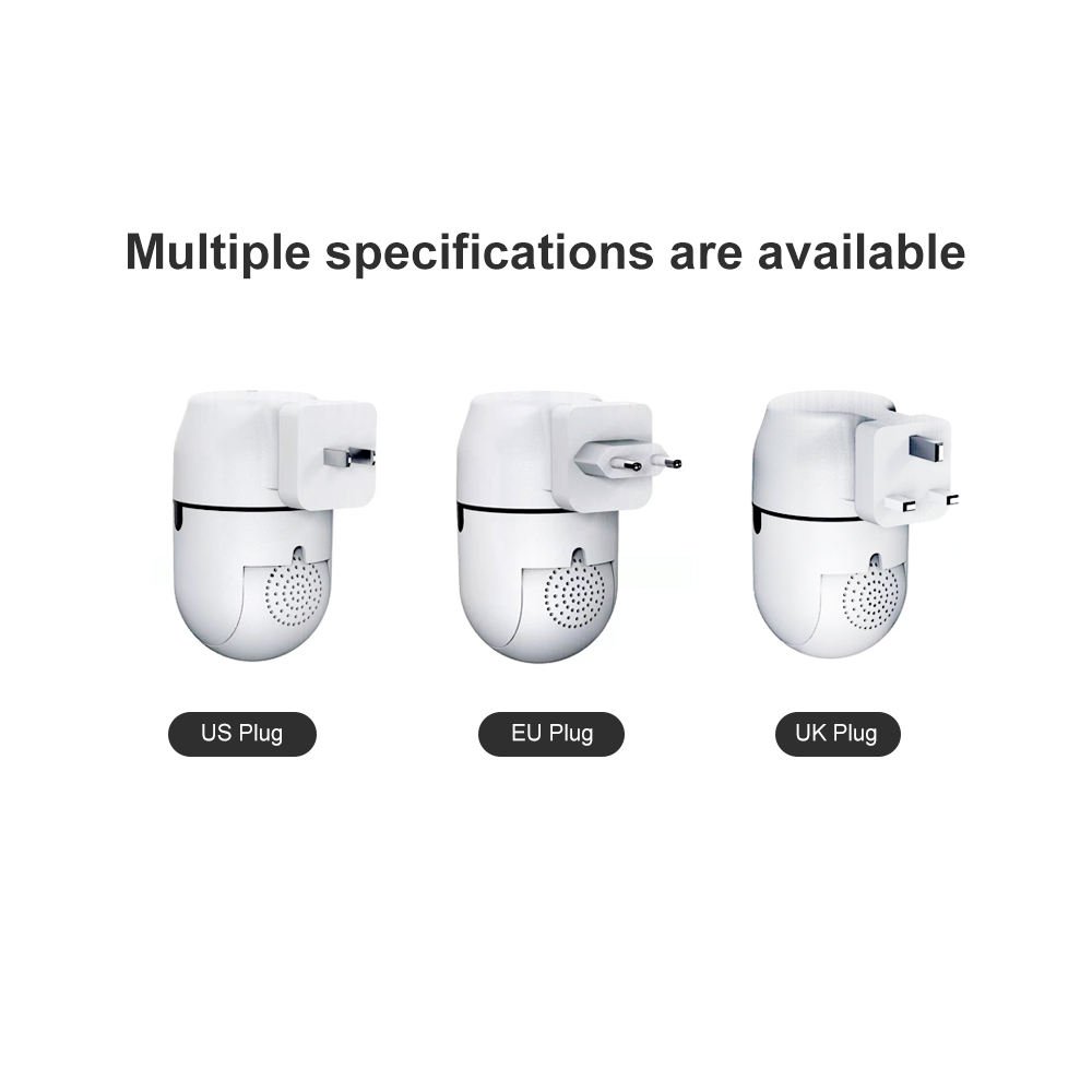 Motion detection baby monitor bulb smart network mini cctv wifi camera night vision video recorder home security surveillance