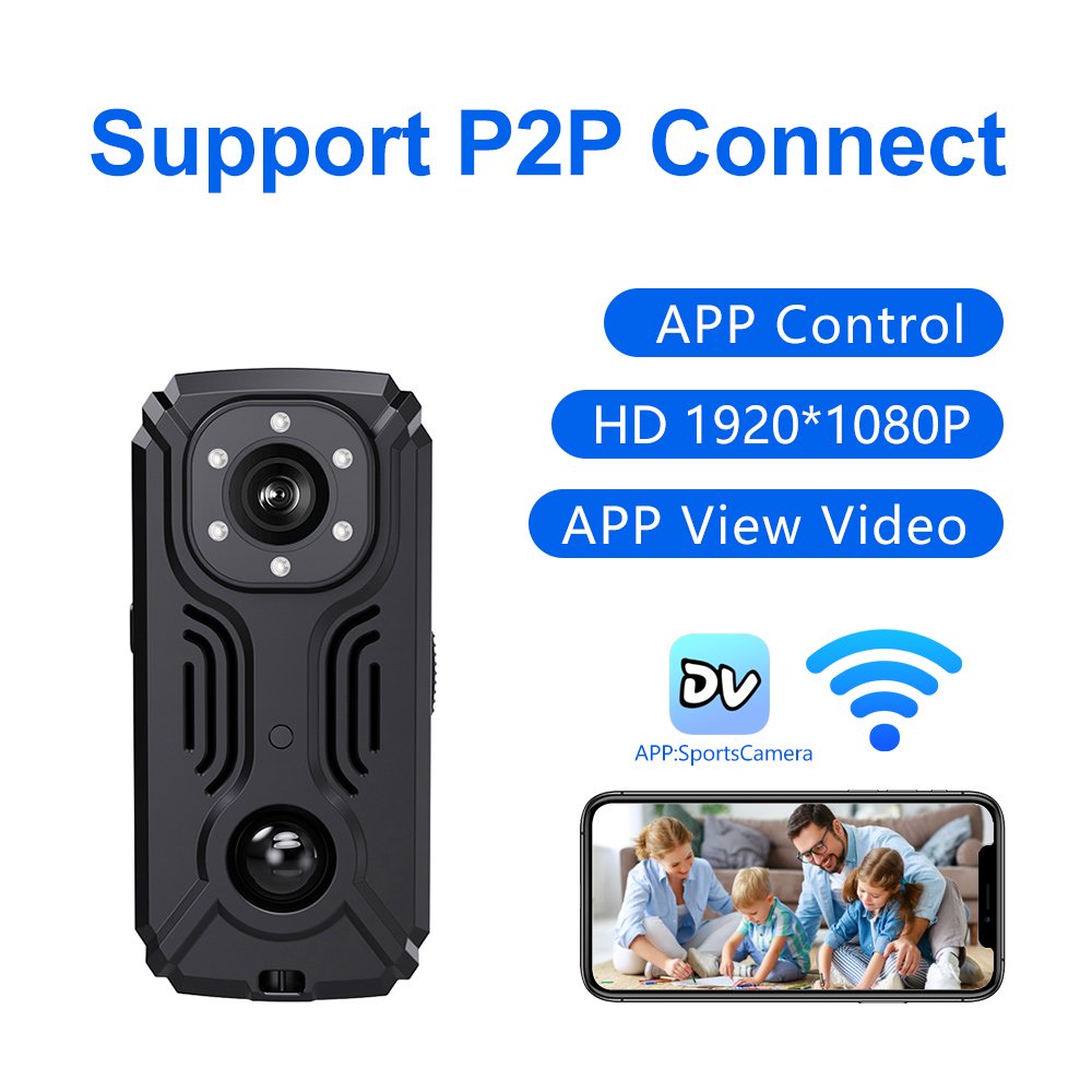 MD37 Body Camera FULL HD 1080P WIFI Security Mini CCTV IP Camera PIR Video Night Vision For Outdoor Sport Cycling Camera