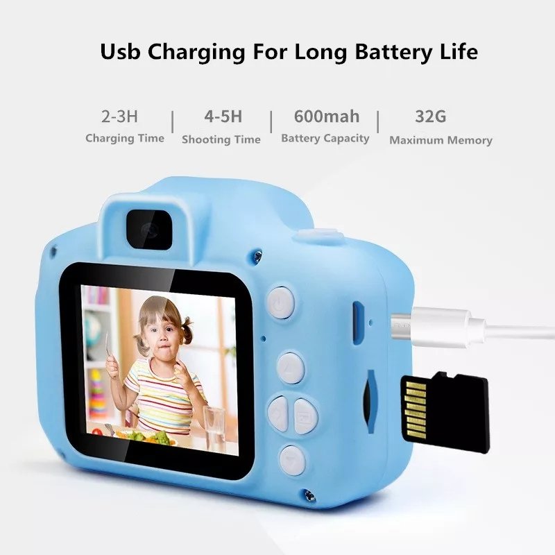 children camera 2 inch 1080p 32GB kids gifts for christmas Children Digital Camera Mini Cheap Kids Digital Camera