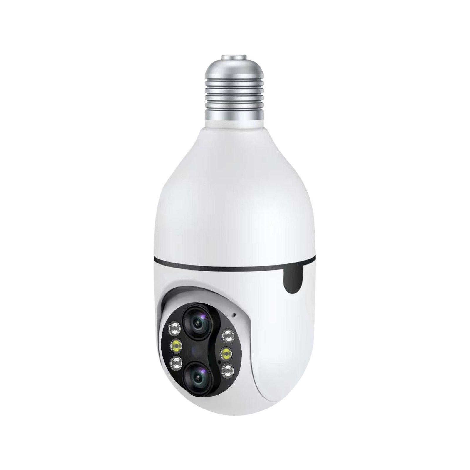 JideTech Dual Lens 1080P E27 Bulb Camera Night Vision 10X Digital Zoom Light Bulb Camera Motion Detection Mini camera