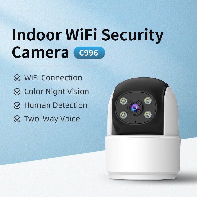 C996 Vietnam Cheapest Price OKAM PRO APP Indoor Baby Monitor CCTV Camera Wireless WIFI Network Surveillance Security Cameras SD