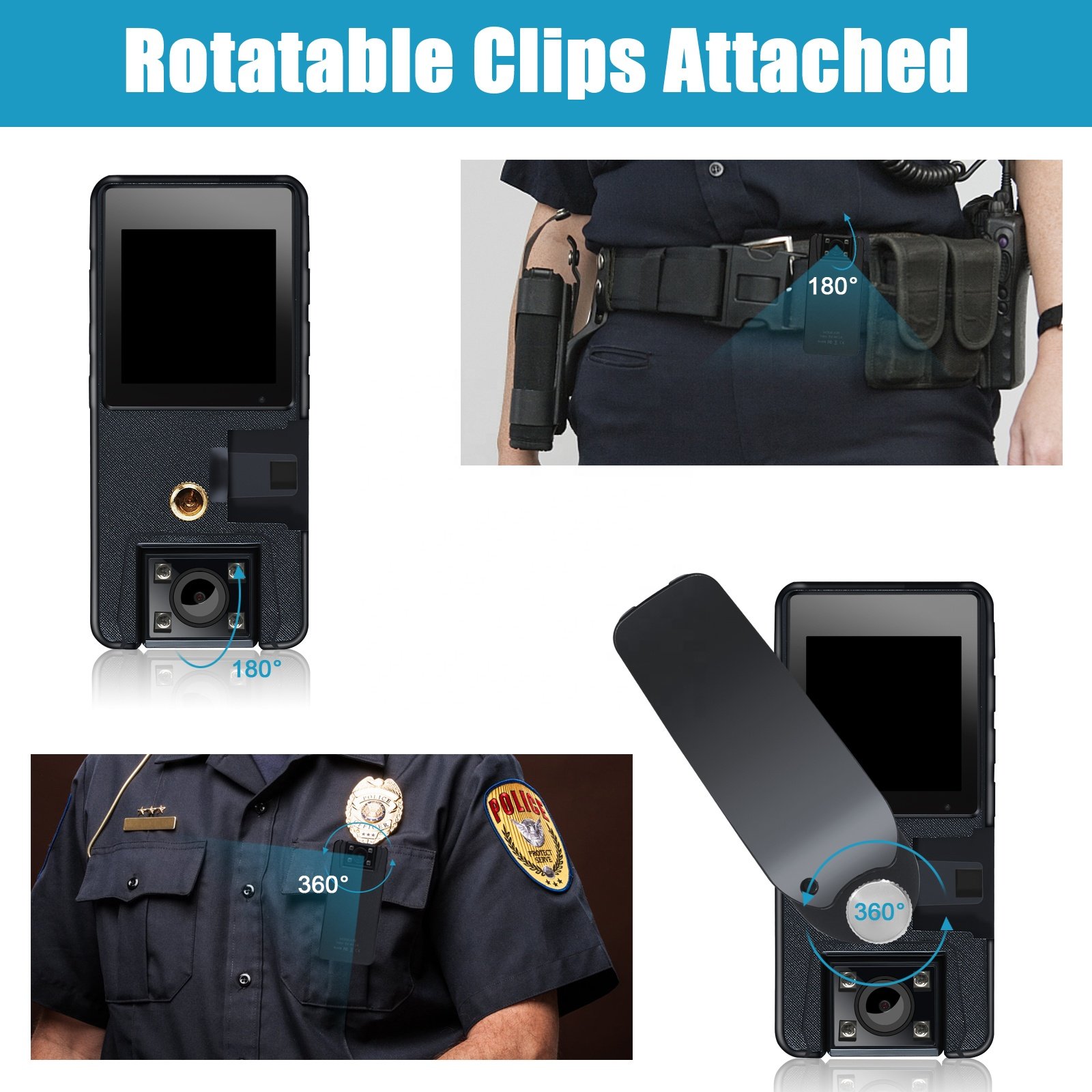 Full 1080P HD Mini Camera 2500mAh Camcorder Body Worn Cam Small 180 Degrees Rotating Bike Camera Sports DV Car