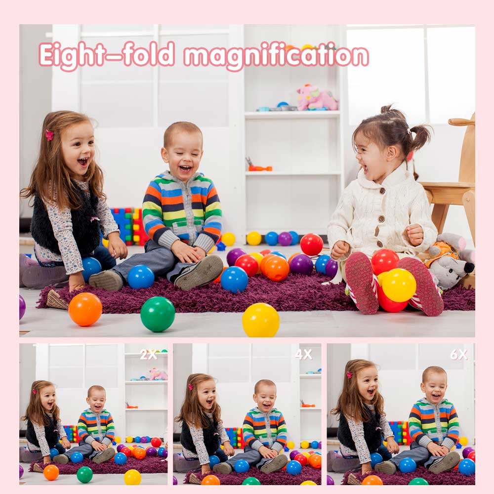 1080P HD Video Camera with MP3 Kids' Selfie Toddler Birthday Gift Mini Photo & Printing Function SD card Compatible
