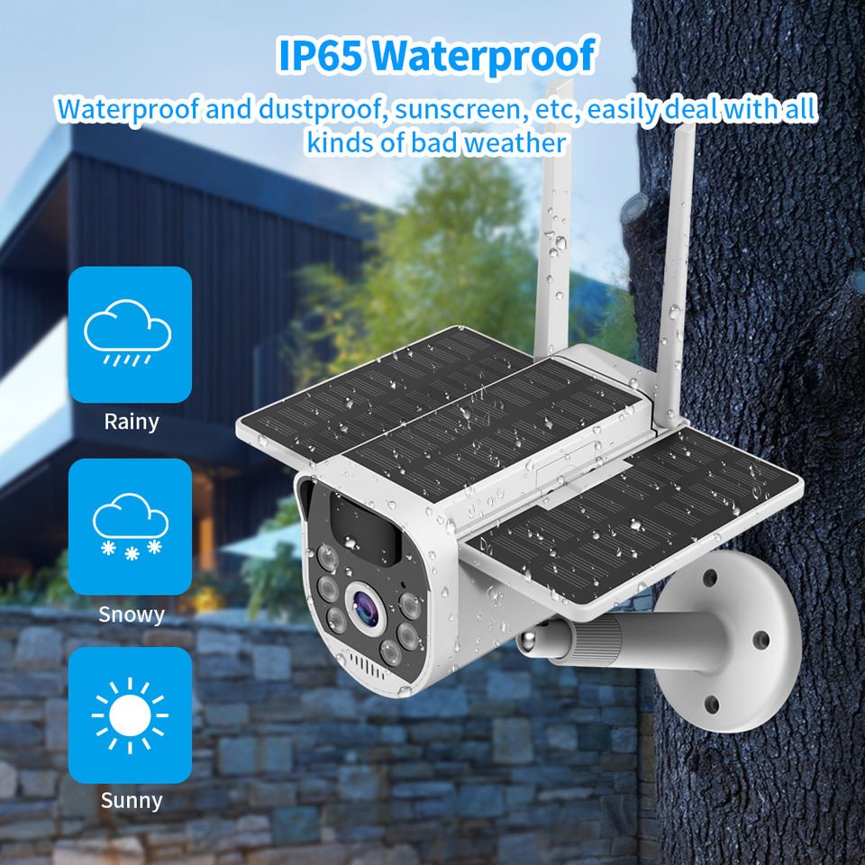 1080P Mini Solar Panel Wifi Outdoor Wireless PIR Security Camera Solar CCTV Camera Ubox App Battery Powered IP Camera