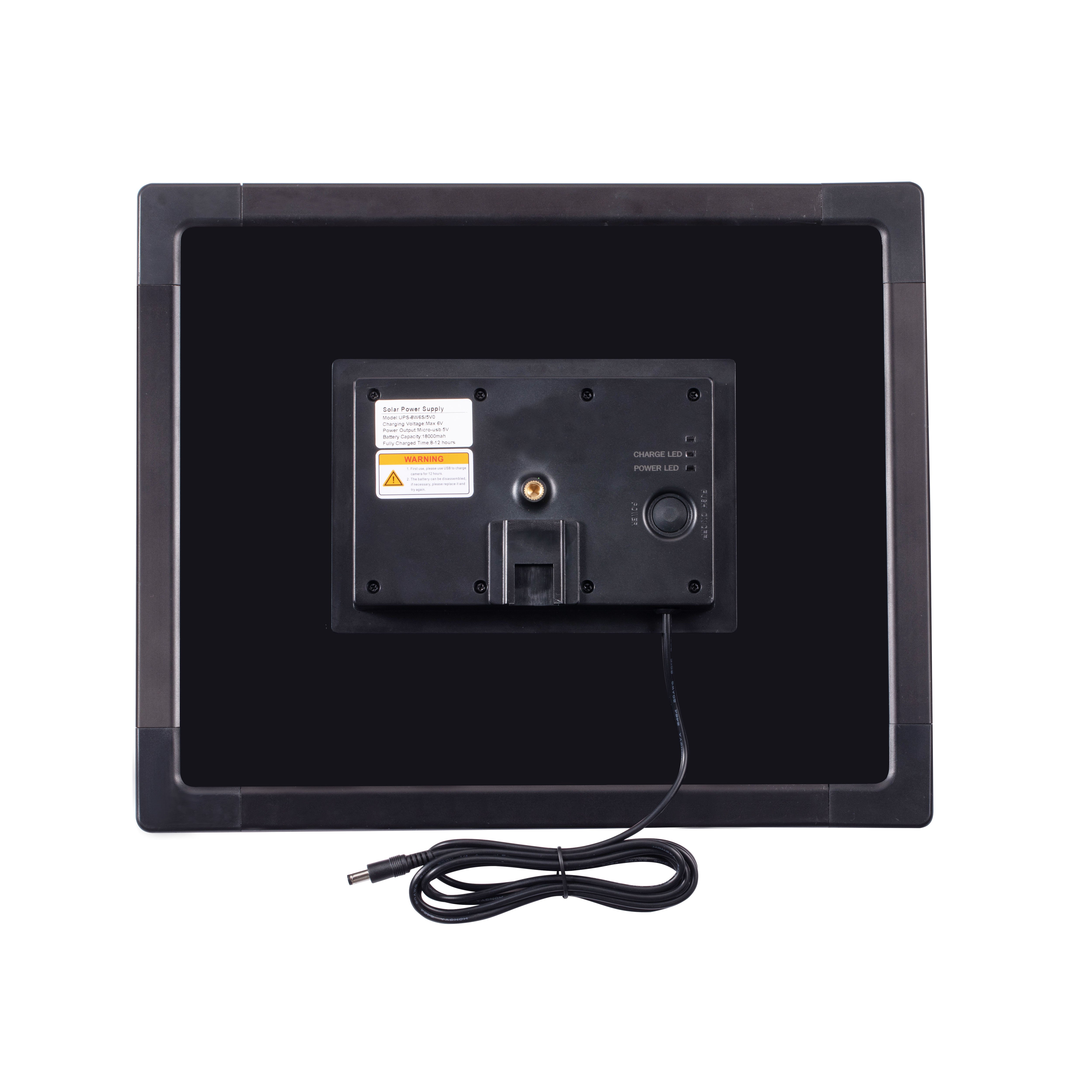 25w Black Mini Solar Panel Powered 18650 Battery Outdoor Waterproof Charger USB 5V 12V1A Built-in battery solar panels