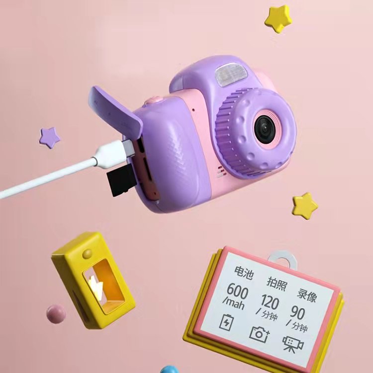 Hot Selling Optional 5 Kinds Of Games Digitale Cartoon Mini Camera For Kids