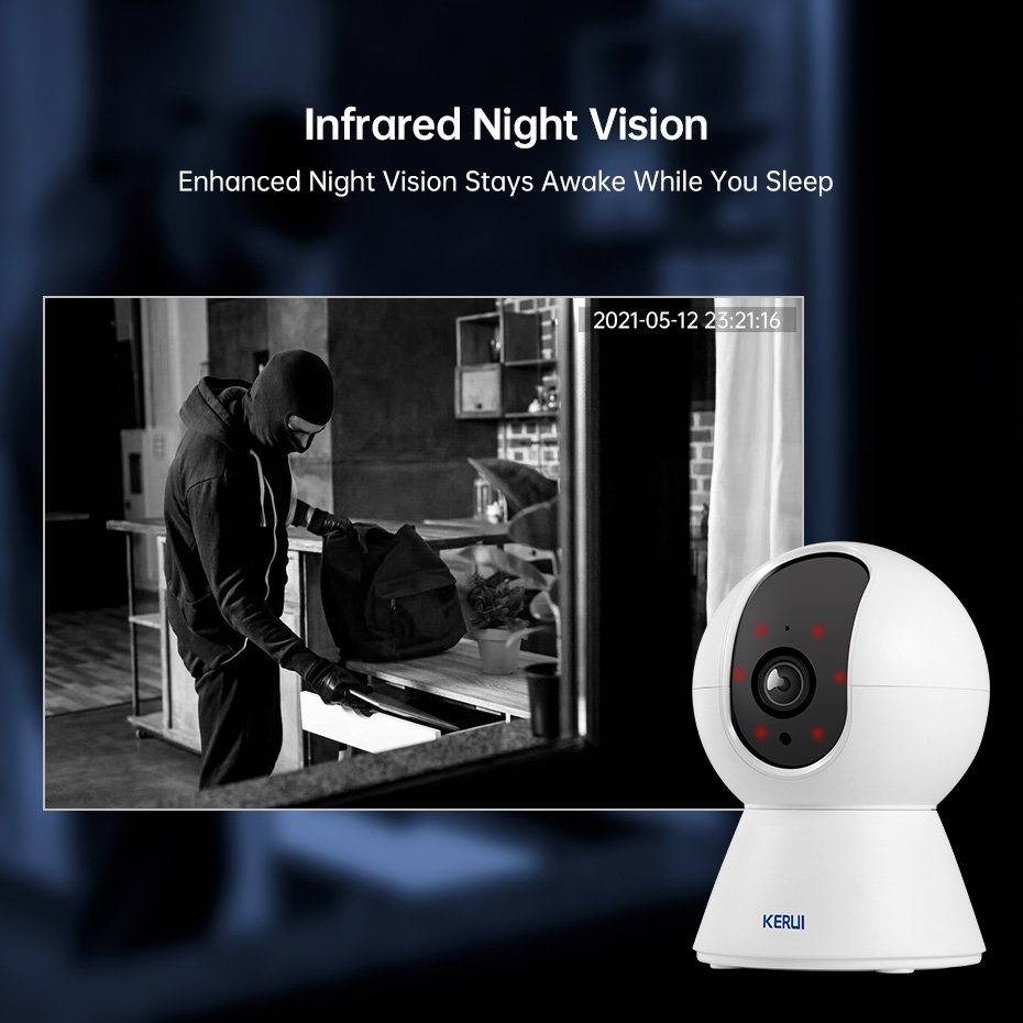 KERUI 8MP Tuya 4K Wifi Camera Home Security Wireless Wifi IP Smart Camera Motion Tracking Network Camera Indoor Surveillance