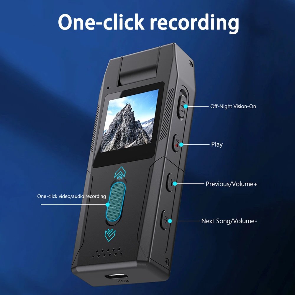 DV3 Full 1080P HD Mini Camera 1250mAh Camcorder Body Camcorder Small 180 Wide Angle Rotating Bike Camera Sports DV Car DVR Webc