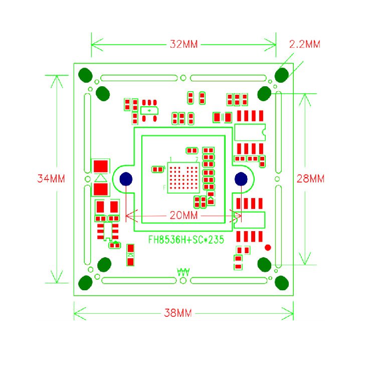 AHD 2MP Analog HD Starlight Night Vision Surveillance Vehicle Camera module CVBS Camera Module