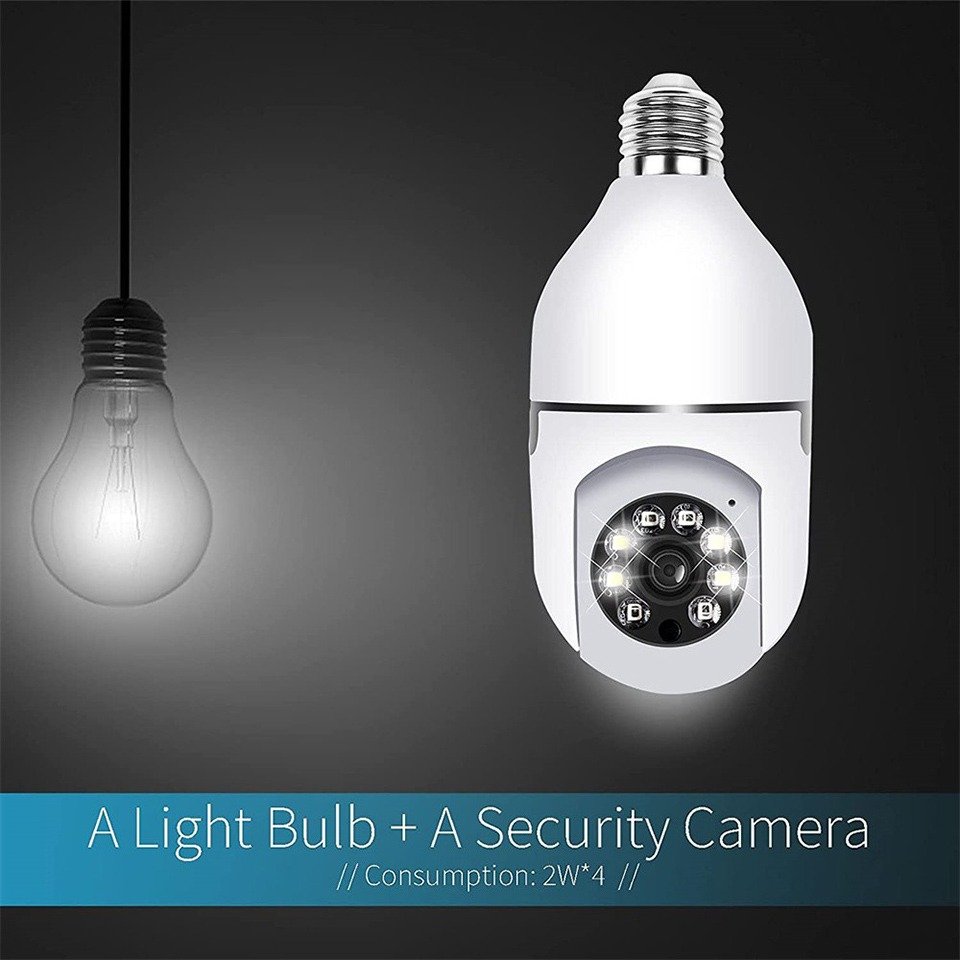 Manufacturer CMOS Sensor Night Vision 360 Degree Ptz Camera Home Wireless Wifi E27 Bulb Security Surveillance Mini Smart Camera