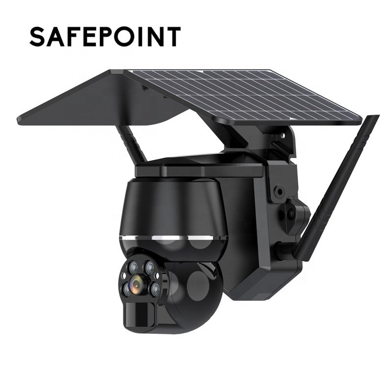 SAFEPOINT Manufacturer Wholesale HSC008 Outdoor Home Security 4G Solar Power Pan-Tilt PTZ CCTV IP Network WiFi Camera