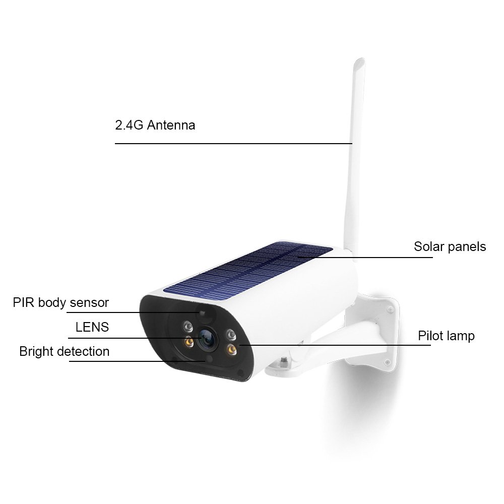 4g bullet security CCTV network solar camera with 3.3w solar panel camouflage metal with motion detection for outdoor security