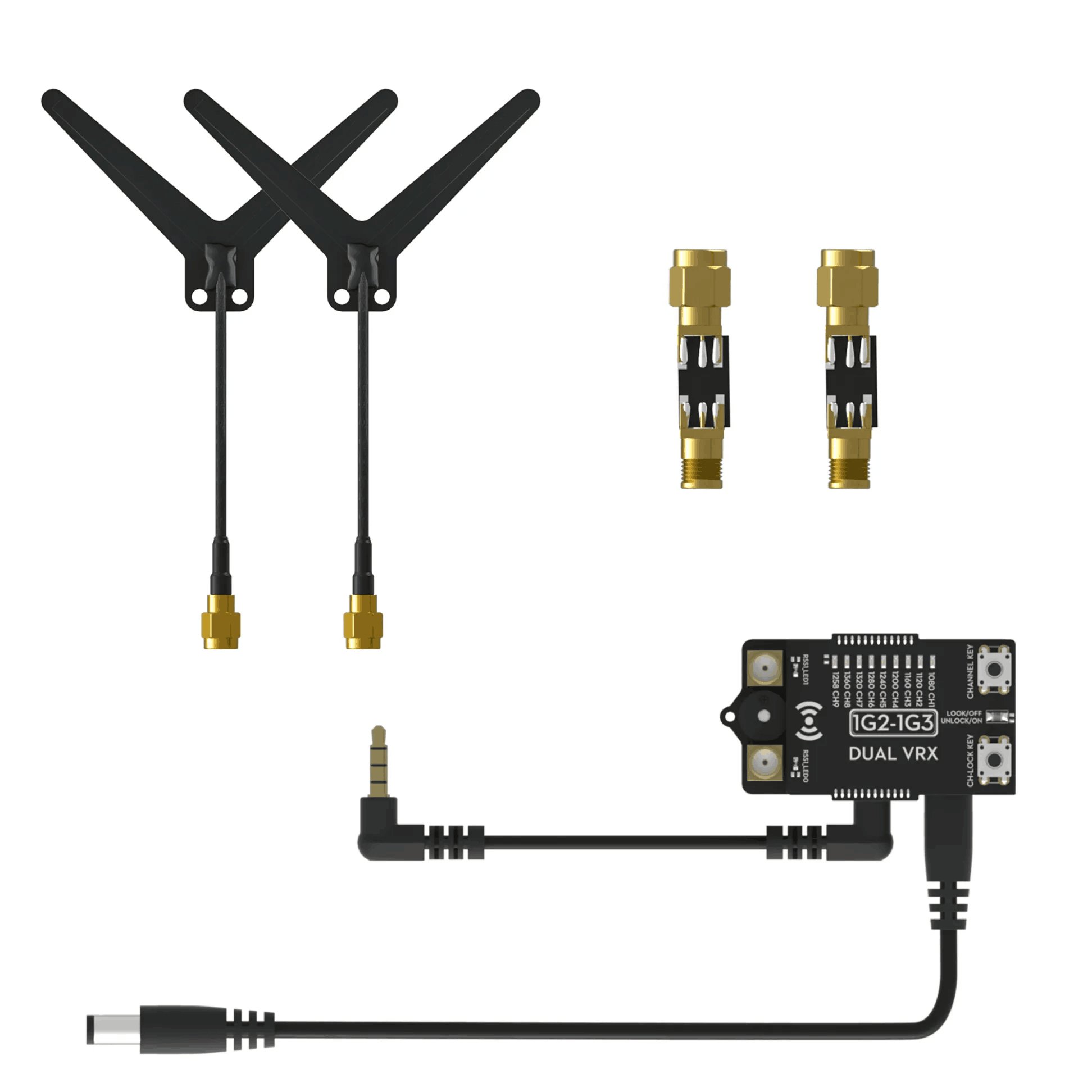 Flywoo 1G2-1G3 Dual VRX Analog 9CH LED Receiver Module Compatible with DJI Glasses V2 ultra-long range RC FPV Racing Camera