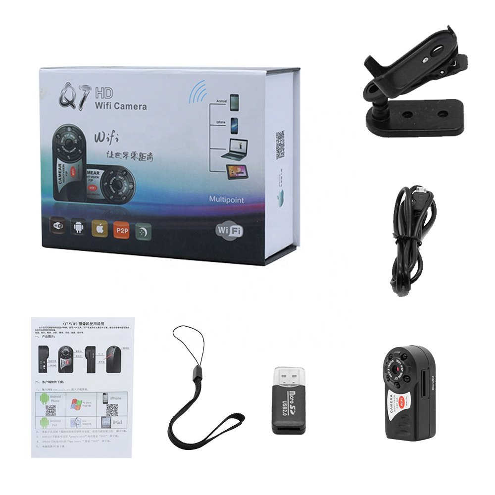 New product Q7 HD 1080P WiFi wireless Night Vision network outdoor sports camera home security surveillance camera