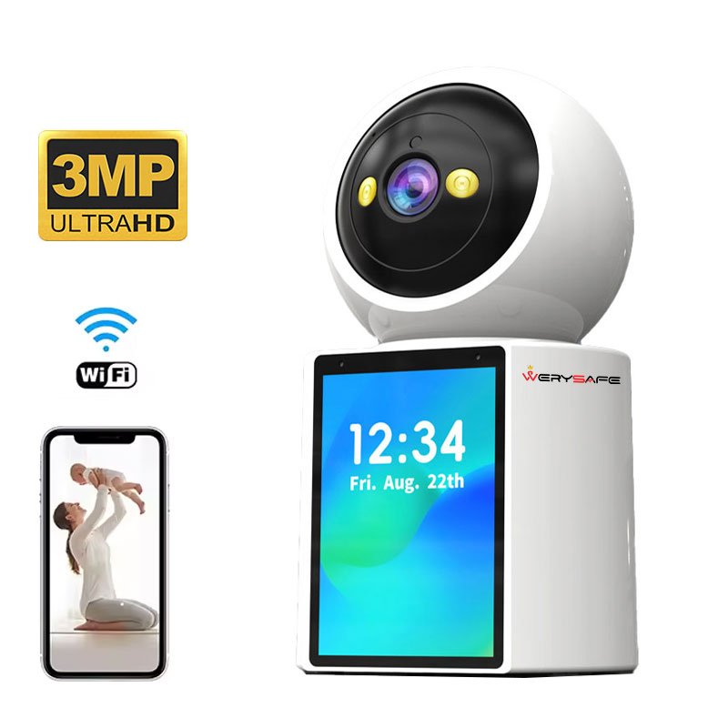 WERYSAFE Indoor Night Vision Alarm Wifi Video Call 360 Degree Rotation CCTV Camera Mini Baby Ptz Wireless Hd Security Camera