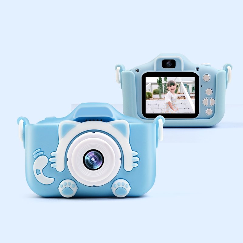 Hot selling digital kids camera mini 2 inch silicone hd cameras video camcorder dual lens 1080p children game camera