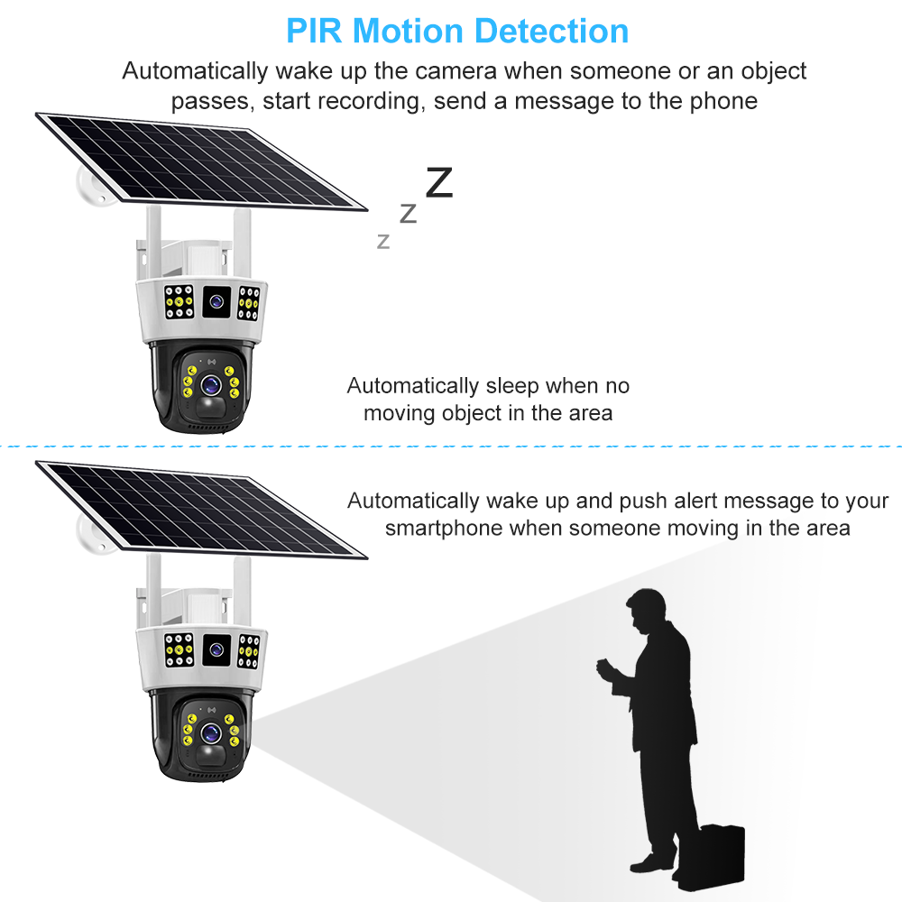V380 4MP Outdoor Wifi Solar Camera Wireless CCTV Security Cameras Surveillance V380 solar Wifi Network camera Solar