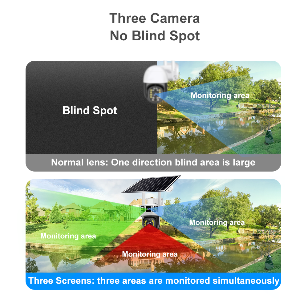 V380 4MP Outdoor Wifi Solar Camera Wireless CCTV Security Cameras Surveillance V380 solar Wifi Network camera Solar