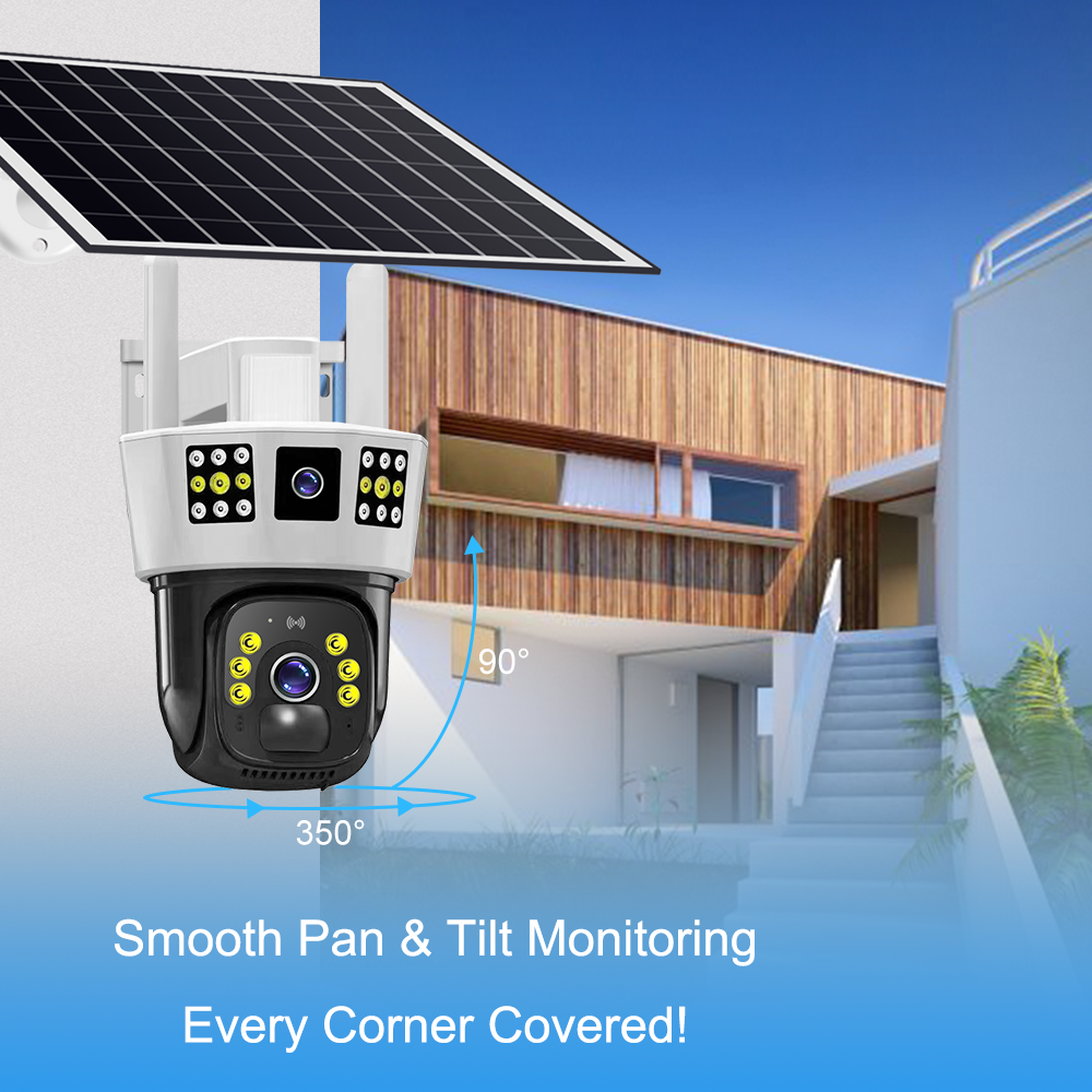 V380 4MP Outdoor Wifi Solar Camera Wireless CCTV Security Cameras Surveillance V380 solar Wifi Network camera Solar