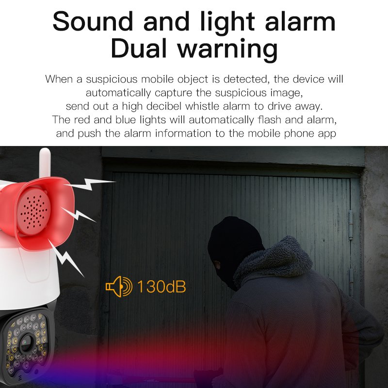 New Exclusive 3MP Full Color Night Vision HD Big Speaker High Decibel Alarm PT Cameras WIFI Network Monitor CCTV Camera