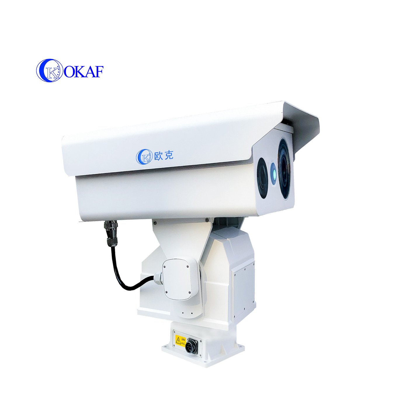 Border defense CCTV long distance day and night vision infrared thermal imaging 100mm uncooled PTZ network camera
