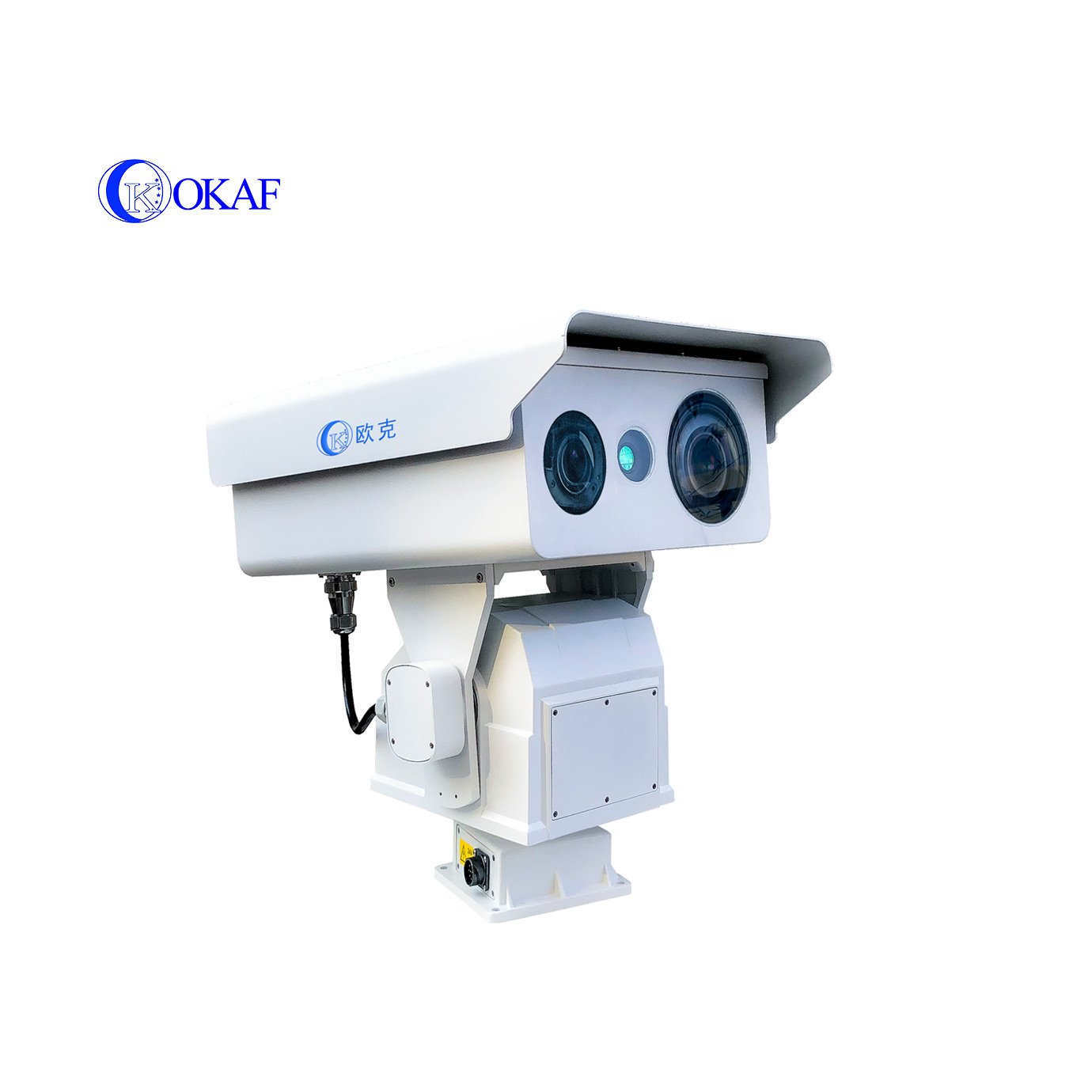 Border defense CCTV long distance day and night vision infrared thermal imaging 100mm uncooled PTZ network camera