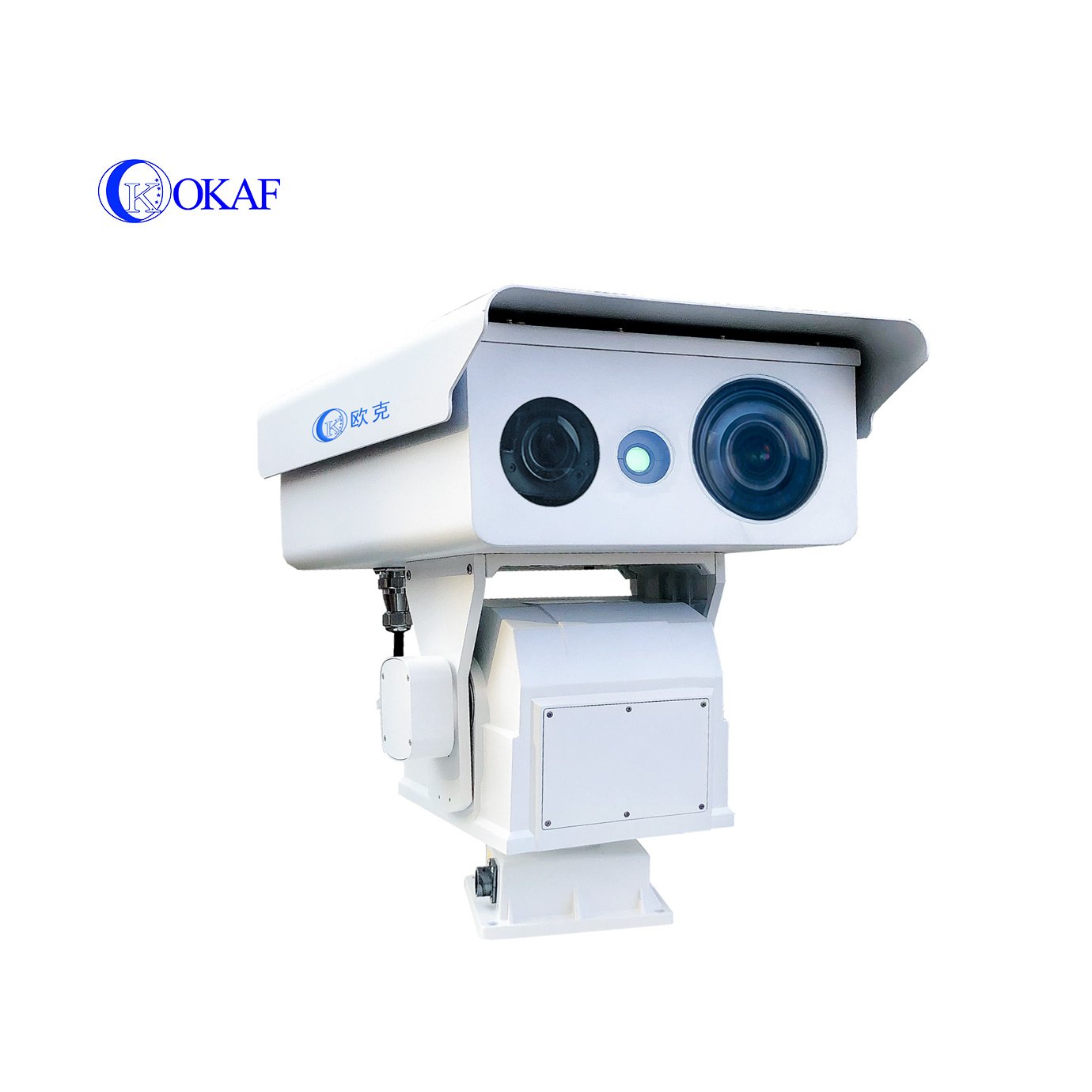 Border defense CCTV long distance day and night vision infrared thermal imaging 100mm uncooled PTZ network camera