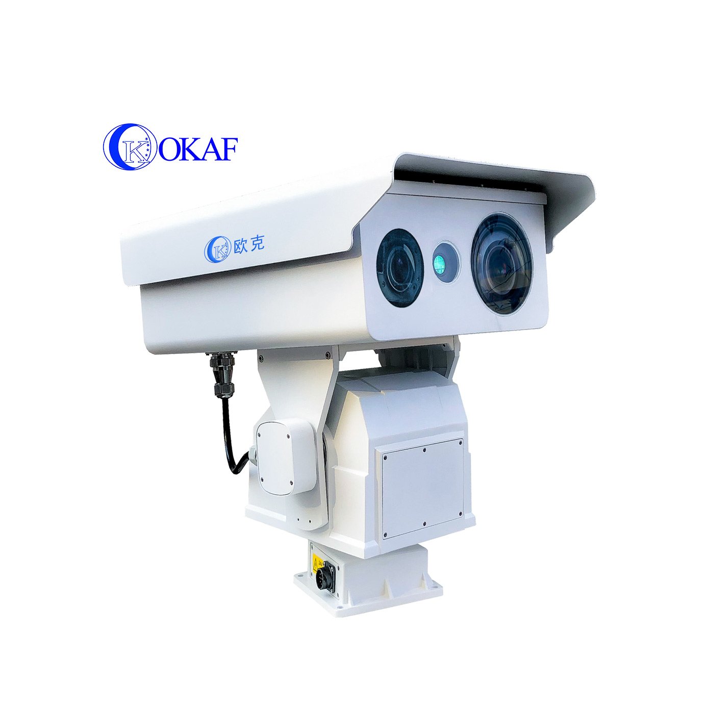 Border defense CCTV long distance day and night vision infrared thermal imaging 100mm uncooled PTZ network camera