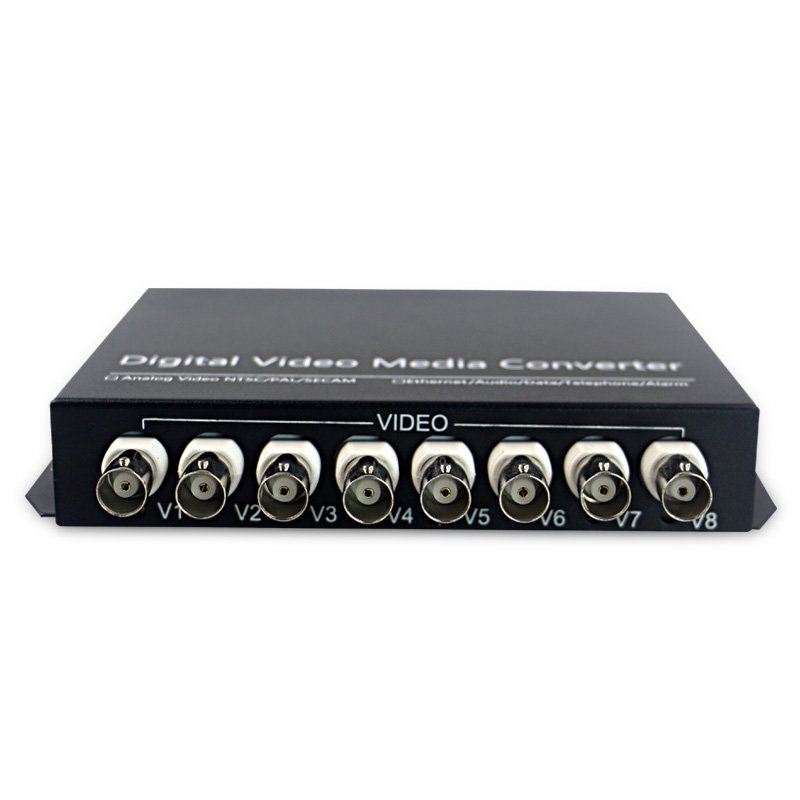 8 Channel BNC Fiber Optic Video/Ethernet/Data Multiplexer BNC Media Converter For Analog Camera/IP Camera CCTV System