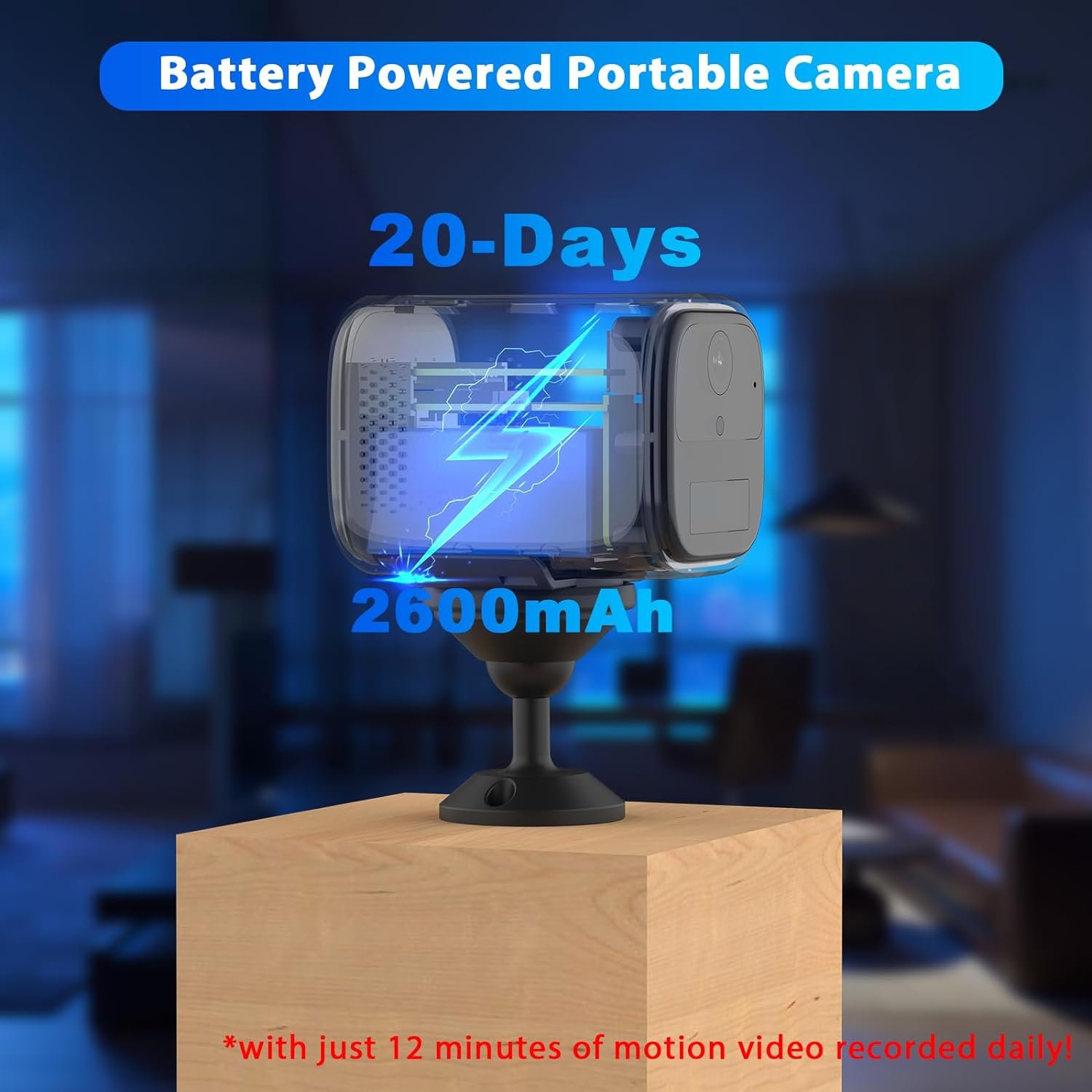 2MP 4G SIM Card Mini Camera Human Detection WiFi Camera Built-In 4000mAh Battery Security Surveillance camera