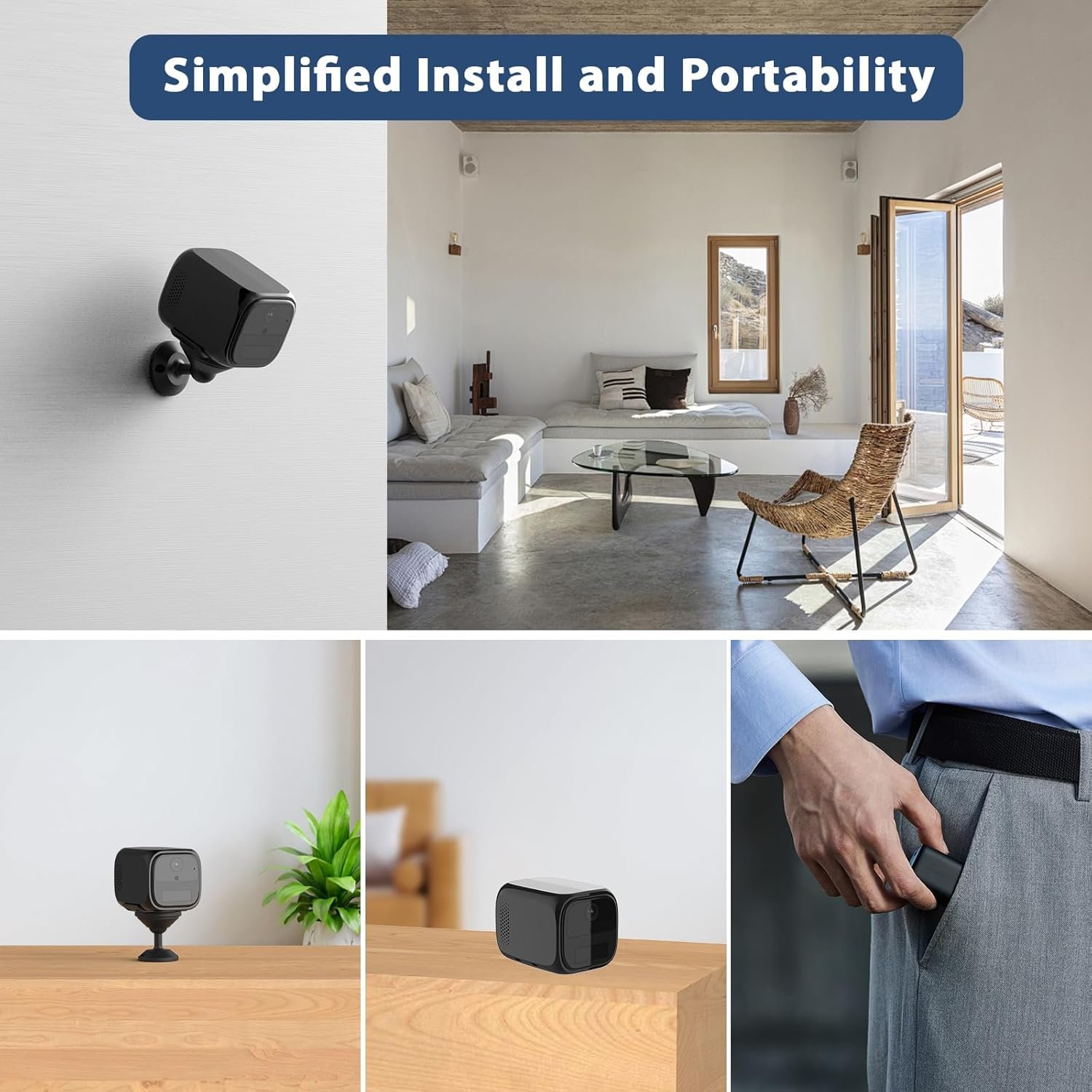 2MP 4G SIM Card Mini Camera Human Detection WiFi Camera Built-In 4000mAh Battery Security Surveillance camera