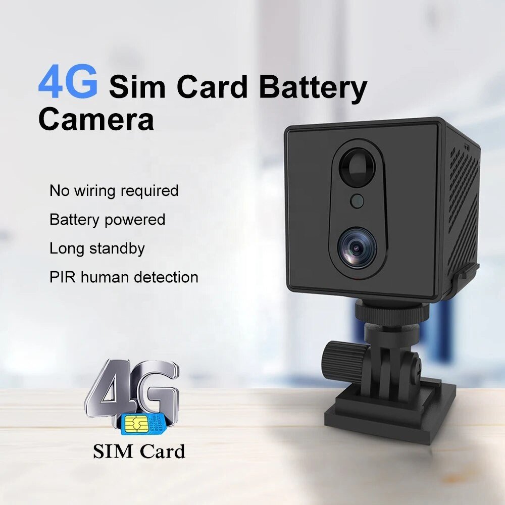 5MP 4G SIM Card Mini Camera 6X Zoom 1080P HD Wireless Monitoring Night Vision 3000mAh Battery Powered WiFi IP Cam